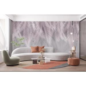 Пальмовые листья с оттенком (пудровый-серый)