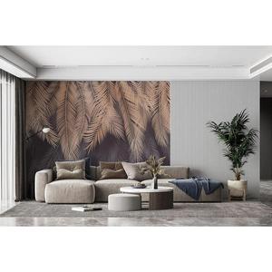 Пальмовые листья с оттенком (бежевый-серый)