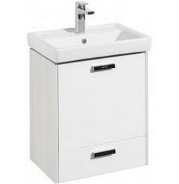 Тумба для умывальника Акватон Йорк mini 55 белый глянец/ ясень фабрик