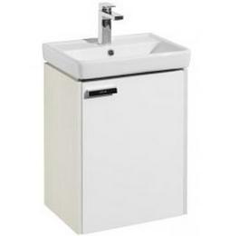 Тумба для умывальника Акватон Йорк mini 50 белый глянец/ выбеленное дерево