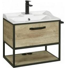 Тумба для умывальника Акватон Лофт Фабрик 65, Дуб Эндгрейн