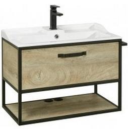 Тумба для умывальника Акватон Лофт Фабрик 80, Дуб Эндгрейн