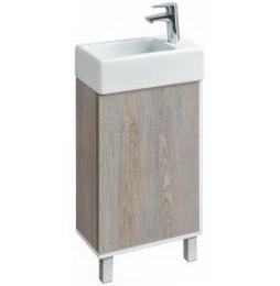 Тумба для умывальника Акватон Эмма 46 напольная, белый, дуб наварра