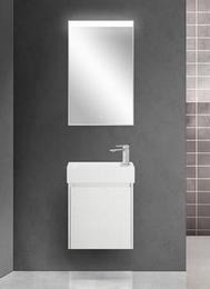 Тумба подвесная левосторонняя с раковиной BelBagno KRAFT MINI-500/260-1A-SO-BO-L