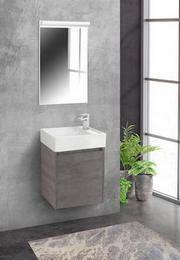 Тумба подвесная правосторонняя с раковиной BelBagno KRAFT MINI-500/260-1A-SO-CG-R