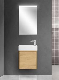 Тумба подвесная левосторонняя с раковиной BelBagno KRAFT MINI-500/260-1A-SO-RNN-L