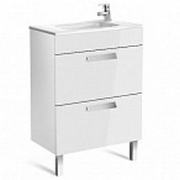 Тумба под умывальник Roca Debba ZRU9302708 60,5x36x86,5, 2 ящика, белый