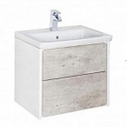 Тумба под раковину Roca Ronda ZRU9303002 60 см бетон/белый глянец