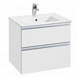 Тумба под раковину Roca The Gap 60, белый глянец, 2 ящика, 7857550806