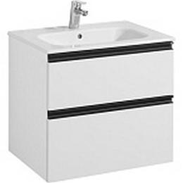 Тумба под умывальник Roca Domi 80 см, белый глянец, A857459806