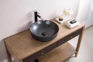 Раковина накладная керамическая, чёрная матовая,BB1315-H301