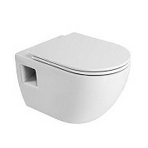 Унитаз подвесной безободковый с сиденьем дюропласт Soft Close CEZARE