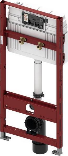 9300066 Застенный модуль инсталляция TECEprofil с универсальным смывным бачком для подвесного унитаза Keramag Espital, высота 1 340 мм