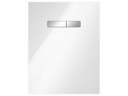 9650001 Стеклянная панель TECElux с механическим блоком управления, стекло белое, клавиши хром глянцевый