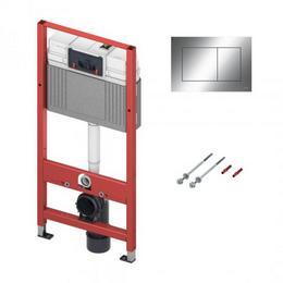 9400401S(9400412) Комплект инсталляции 3 в 1 с панелью смыва ТЕСЕnow для установки подвесного унитаза