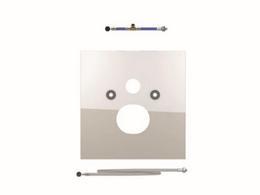 9650103 Стеклянная панель TECElux для установки унитазов-биде (Duravit и т. п.), нижняя, стекло белое