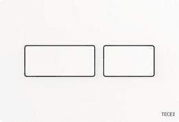 9240433 Панель смыва TECEsolid с двойной системой смыва для унитаза, материал металл, цвет панели белый матовый, цвет клавиш белый матовый