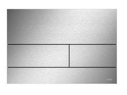 9240830 Металлическая панель смыва унитаза TECEsquare II для системы с двойным смывом, материал металл, цвет панели нержавеющая сталь, сатин, цвет клавиш нержавеющая сталь, сатин