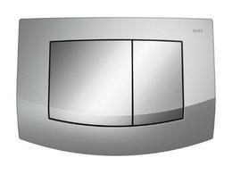 9240253 Панель смыва унитаза TECEambia для двойной системы смыва, материал пластик, цвет панели хром матовый, цвет клавиш хром глянцевый