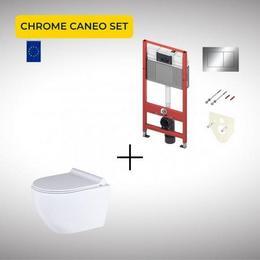 Комплект инсталляции 5 в 1 с панелью смыва ТЕСЕnow для установки подвесного унитаза 9400412