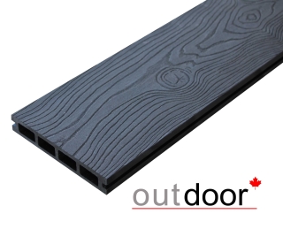 Террасная доска ДПК Outdoor 3D 150*25*4000 мм. OCEAN BLACK черная
