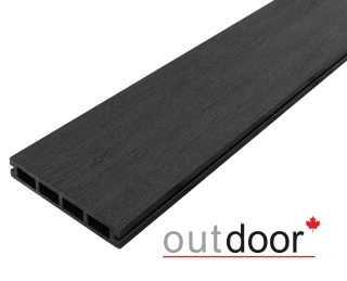 Террасная доска ДПК Outdoor 3D 150*25*4000 мм. STORM BLACK черная