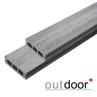 Террасная доска ДПК Outdoor 3D 90*25*4000 мм. STORM GREY серая