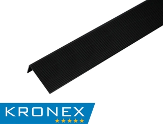 Угол завершающий алюминиевый KRONEX 51,5*30*3000 мм. браш черный