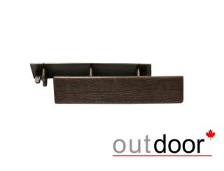 Заглушка торцевая пластиковая Outdoor для заборной доски 115*22 мм темно-коричневая