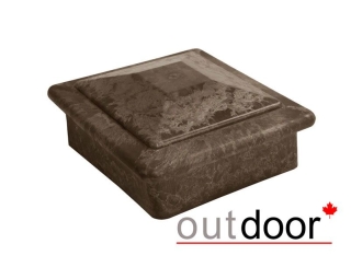 Крышка для столба пластиковая Outdoor 150*150*60 мм, темно-коричневая