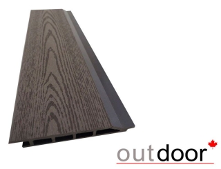 Фасадная доска ДПК Outdoor 166*20*4000 мм. текстура дерево темно-коричневая