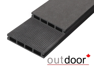 Террасная доска ДПК Outdoor 150*25*3000 мм. вельвет/шлифованная темно-коричневая