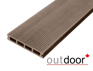 Террасная доска ДПК Outdoor 150*25*3000 мм. вельвет/шлифованная коричневая