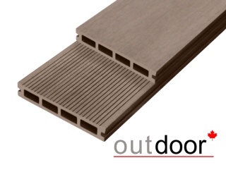 Террасная доска ДПК Outdoor 150*25*3000 мм. вельвет/шлифованная коричневая