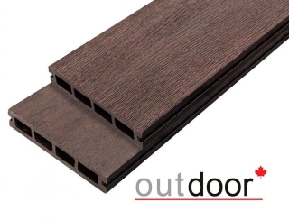 Террасная доска ДПК Outdoor 3D 150*25*4000 мм. STORM BROWN коричневая микс
