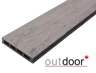 Террасная доска ДПК Outdoor 3D 150*25*4000 мм. STORM GREY серая