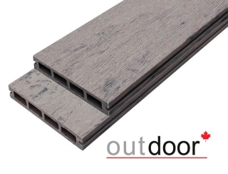 Террасная доска ДПК Outdoor 3D 150*25*4000 мм. STORM GREY серая