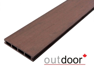 Террасная доска ДПК Outdoor 150*25*3000 мм. вельвет/шлифованная коричневая микс