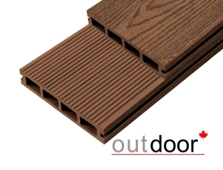 Террасная доска ДПК Outdoor 150*20*4000 мм. вельвет/текстура дерево мореный дуб