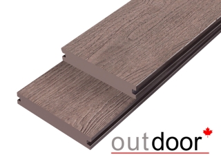 Террасная доска ДПК Outdoor 3D 140*25*3000 мм. полнотелая NEVADA/CALIFORNIA BROWN коричневая микс