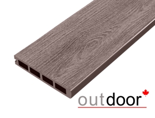 Террасная доска ДПК Outdoor 3D 150*25*4000 мм. завершающая NEVADA/CALIFORNIA BROWN коричневая микс