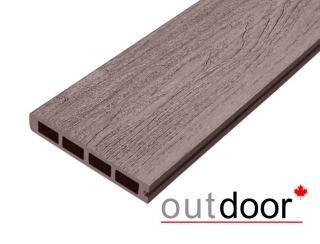 Террасная доска ДПК Outdoor 3D 150*25*4000 мм. завершающая NEVADA/CALIFORNIA BROWN коричневая микс