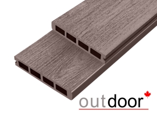 Террасная доска ДПК Outdoor 3D 150*25*4000 мм. завершающая NEVADA/CALIFORNIA BROWN коричневая микс