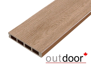 Террасная доска ДПК Outdoor 3D 150*25*4000 мм. завершающая NEVADA/CALIFORNIA  дуб