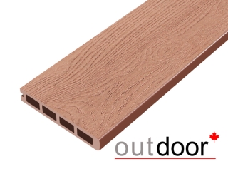 Террасная доска ДПК Outdoor 3D 150*25*4000 мм. завершающая NEVADA/CALIFORNIA красное дерево