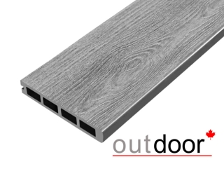 Террасная доска ДПК Outdoor 3D 150*25*4000 мм. завершающая NEVADA/CALIFORNIA серая