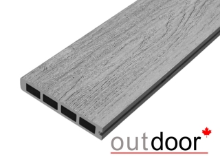 Террасная доска ДПК Outdoor 3D 150*25*4000 мм. завершающая NEVADA/CALIFORNIA серая