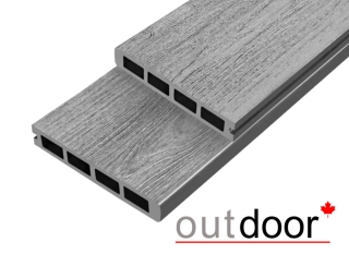 Террасная доска ДПК Outdoor 3D 150*25*4000 мм. завершающая NEVADA/CALIFORNIA серая