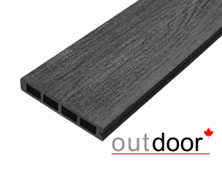Террасная доска ДПК Outdoor 3D 150*25*4000 мм. завершающая NEVADA/CALIFORNIA черная