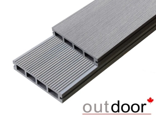 Террасная доска ДПК Outdoor 150*25*3000 мм. вельвет/браш серая микс